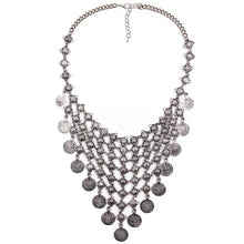 Load image into Gallery viewer, Collar Coin Necklace &amp; Pendant Vintage Crystal
