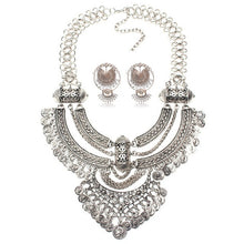 Load image into Gallery viewer, Collar Coin Necklace &amp; Pendant Vintage Crystal
