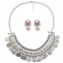 Load image into Gallery viewer, Collar Coin Necklace &amp; Pendant Vintage Crystal
